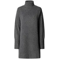 Pepe Jeans für Damen. PL9537915 Kleid Arika dunkelgrau (M), Lässig, Polyester, Langarm