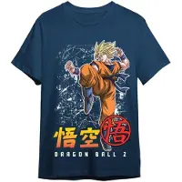 Toei Animation Goku Super Saiyan Dragon Ball Z Kurzarm-t-shirt Blau 2XL Blau 2XL