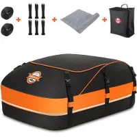 Selius Dakkoffer, weich, wasserdicht, für Autos – Orange, 20 Kubikfuß Fassungsvermögen – PVC-Material – Universell geeignet für Autos und SUVs
