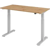 Bümö Schreibtisch elektrisch XMST (Mini) - Nachbildung: Asteiche, Größe: 140 x 67,2 cm