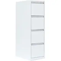 LÜLLMANN Hängeregistraturschrank, 4 Schubladen einbahnig, 1320 x 400 x 620 mm, signalweiß