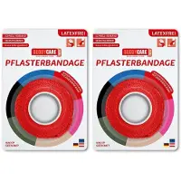 BuddyCare Pflasterbandage latexfrei MED rot x2 2x1 St Bandage(s)