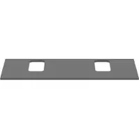 Ideal standard i.life B Waschtischplatte, mit Ausschnitt links und rechts, kombinierbar mit zwei Waschtische, 1202x507x18mm, T5416NG, Farbe: Quarzgrau