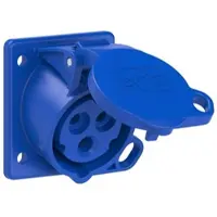 Pce 413-6f66h CEE-Anbausteckdose schräg (62x68mm) 16A 3p 6h IP44/IP54 mit Hilfskontaktschalter 4136f66h