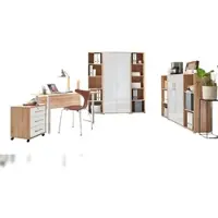 Moebel-dich-auf Büromöbel-Set TABOR 5 in Eiche Sonoma / weiß Hochglanz, Arbeitszimmer Komplett-Set Büro