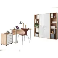 Moebel-dich-auf Büromöbel-Set TABOR 3 in Eiche Sonoma / weiß Hochglanz, Arbeitszimmer Komplett-Set Büro