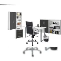 Moebel-dich-auf Büromöbel-Set TABOR 1 in weiß / anthrazit matt, Arbeitszimmer Komplett-Set Büro