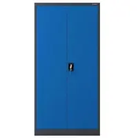 Jan Nowak Metallschrank mit Stauraum Anthrazit-Blau TOMASZ 185x90x45 cm