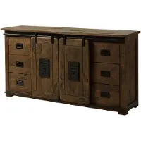 MASSIVMOEBEL24.DE MASSIVMOEBEL24 Sideboard Mango 170x45x90 braun lackiert RAILWAY #493