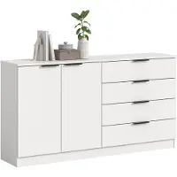 Ebuy24 Kopenhagen Sideboard 4 Schubladen, 2 Türen weiß.