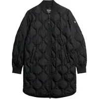 Superdry für Damen. W5011662A Studios lange Jacke schwarz (XS), Lässig, Polyester, Langarm