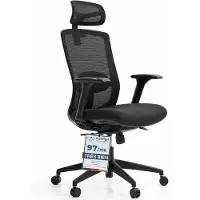 Desktronic SitOne Bürostuhl Ergonomisch Schreibtischstuhl Schwarz 4D-Armlehnen
