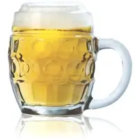 Stölzle 6x Oberglas Bierkrug Tübinger 0,5 l, geeicht, Übermaß, mit Schild, Bierglas
