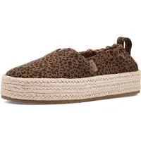 Toms Girl's Youth Valencia Espadrille, Toffee Micro Leopard, 30.5 EU