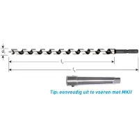 Rotec -Schlangenbohrer GOLD-LINE, Ø 12 x 250 / 320 mm.