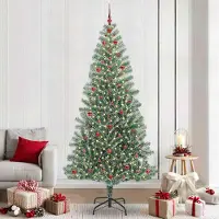 Prolenta Maison Exclusive - Künstlicher Weihnachtsbaum beschneit mit LED Licht 240 cm