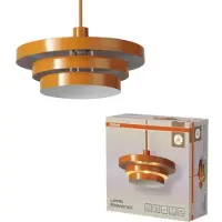 Osram Pendelleuchte 1-flammig Decor Layers orange mit Textilkabel