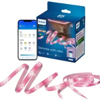 Philips Smarter RGB-LED-Lightstrip, 5 m, Typ C, Connected by WiZ, Wi-Fi/Bluetooth, Weiß, Wi-Fi 4 (802.11n), 802.11b, 802.11g, LED, Kunststoff, Multi