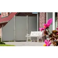 Meingartenversand.de HPL Zaun Komplettset Farum – Zaunpaket aus 8 mm HPL mit Universal Pfosten und Klemmbefestigung, optional Tür und Abschluss – Länge wählbar