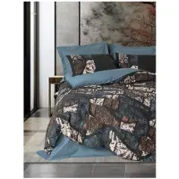 L'essentiel Maison , Ranforce King-Size-Bettbezug-Set (FR), Senso - Petrol Green, 100 % BAUMWOLLE RANFORCE, Petrolgrün, 240 x 220 cm