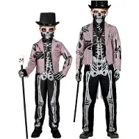 Widmann Skelegroom Kinderkostüm Frack mit Weste, Hose, Maske