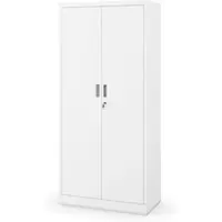 Jan Nowak Aktenschrank Metallschrank Jan Compact Weiß 175x80x40 cm mit Zylinderschloss und 4 Einlegeböden