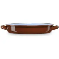Wellhome Well Home - Auflaufform aus emailliertem Stahl Ø22 x 4,3 cm - 1,5 L, ideal für den Backofen und zum Servieren am Tisch