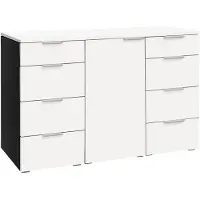 Hasena Kommode Incentro Schwarz-Weiß Selezione zerlegt, zerlegt (zum Selbstaufbau) 135x49x85 cm – Selezione
