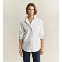 Gant für Damen. 4300741 Hemd mit weißer Paspelierung (38), Lässig, Baumwolle, Langarm