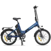 ENGWE O20 Boost - E-Bike inkl. Kettenschloss - 20 Zoll - 250W Motor - 108 km Reichweite - 8-Gang - Hydraulische Scheibenbremsen - 720Wh Akku - Tiefeinsteiger - Federgabel - Blau