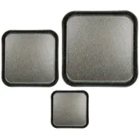 Mamù 3er-Set quadratische Backformen (20/30/40 cm), antihaftbeschichtet, Aluminium, PFOA-frei, kratzfest, hergestellt in Italien