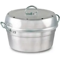 Mamù Versilia Backofen, aus weißem Aluminium, langlebig, hergestellt in Italien, Ø 28 cm, mit Deckel