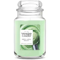 Yankee candle Grüner Apfel Sorbet, Duftkerze, 22oz große Dose, bis zu 150 Stunden Brenndauer