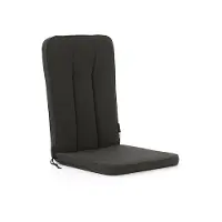 Madison Tuinstoelkussen Exelsior 110x48 cm, Rib schwarz, wasserabweisend, bequem, für Gartenmöbel