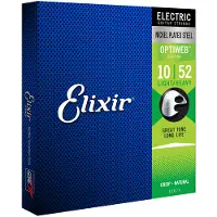 Elixir 19077 - Vernickelter Stahl - E-Gitarrensaiten - Optiweb - Light/Heavy (10-52)