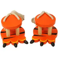 Bigjigs Holzstelzen - Tiger Design für Kinder