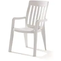 Sieger Gartensessel Palma L 65 x B 59 x H 92 cm , Kunststoff, stapelbar, weiß