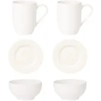 Villeroy & Boch Geschirr-Set "Frühstücks-Set For Me 6er Set weiß"