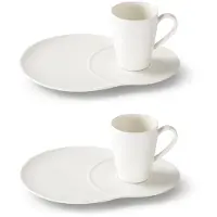 Villeroy & boch Frühstückset Voice Basic Weiß Porzellan 4 Stück