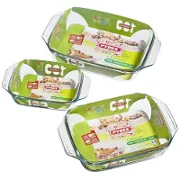 Pyrex Auflaufform Must Have Kits Rechteck Transparent 2 L / 3 L / 4 L (3-teilig)