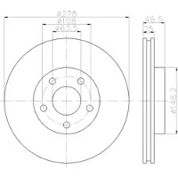 Hella Bremsscheibe [Hersteller-Nr. 8DD355112-171] für Ford, Volvo