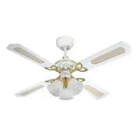 WESTINGHOUSE Ventilator Princess Trio weiß leise Ø 105 cm - , Princess Trio, Weiß, für Wohnzimmer, Holz