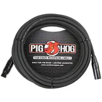 Pig Hog PHM50 Hochleistungs-Mikrofonkabel, 8 mm, XLR, Schwarz, 15,2 m
