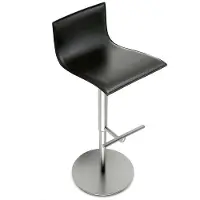 Lapalma Barhocker Thin schwarz, Designer Karri Monni, 37x70-95x43 cm