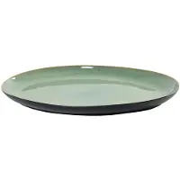 Serax Servierteller Pure Tableware by Pascale Naessens Black Light Green Oval 41,5 cm
