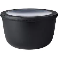 Mepal Frischhaltedose cirqula rund, 2000 ml, Auslaufsichere Multischüssel mit Deckel, Farbe: schwarz
