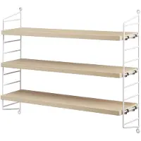 String Furniture Pocket modulares Regalsystem Eiche/Weiß