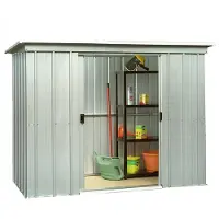 Yardmaster , Metall-Gerätehaus "Titanium" Modell 84, silber, 2,33 m², ohne Bodenrahmen
