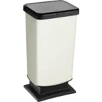 Rotho Abfalleimer 40 L Paso - Treteimer Geruchsdicht - Abfallbehälter 35,3 x 29,5 x 67,6 cm - Mülleimer mit Softclose - Tretabfalleimer