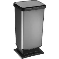 Rotho Abfalleimer 40 L Paso - Treteimer Geruchsdicht - Abfallbehälter 35,3 x 29,5 x 67,6 cm - Mülleimer mit Softclose - Tretabfalleimer